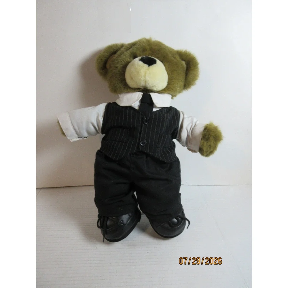 Build A Bear Workshop Plush Teddy Bear in Formal Suit Vest Tie and Heart Boxers